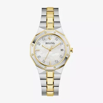 Bulova Prestige\n Womens Two Tone Stainless Steel Bracelet Watch 98p234 In Multi