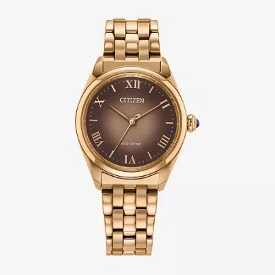 Citizen Classic Womens Rose Goldtone Stainless Steel Bracelet Watch Em1143-81z In Gold