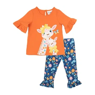 Rare Editions Baby Girls 2-pc. Legging Set In Gray