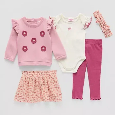 Little Lass Baby Girls 5-pc. Skirt Set In Multi