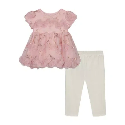 Blueberi Boulevard Baby Girls Floral 2-pc. Dress Set In Pink