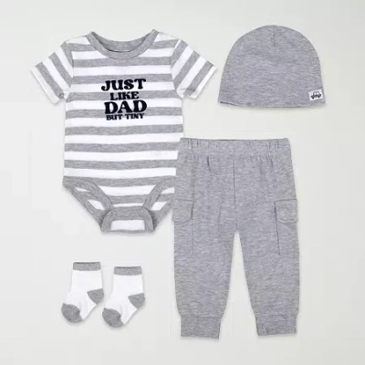 Baby Essentials Baby Boys 4-pc. Pant Set In Gray