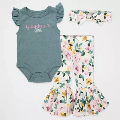 Baby Essentials Baby Girls 2-pc. Pant Set In Green