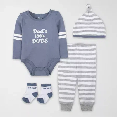 Baby Essentials Baby Boys 4-pc. Pant Set In Blue