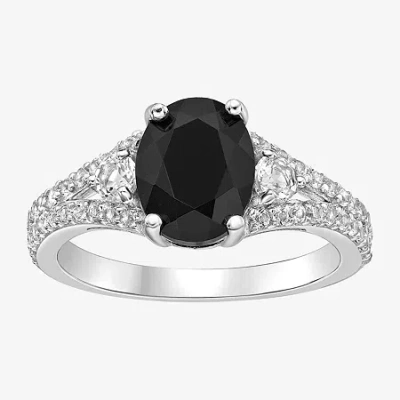 Fine Jewelry Womens Genuine Black Onyx Sterling Silver Cocktail Ring In Transparent