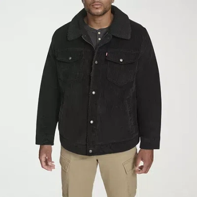 Levi 's Mens Midweight Big And Tall Trucker Jacket In Black