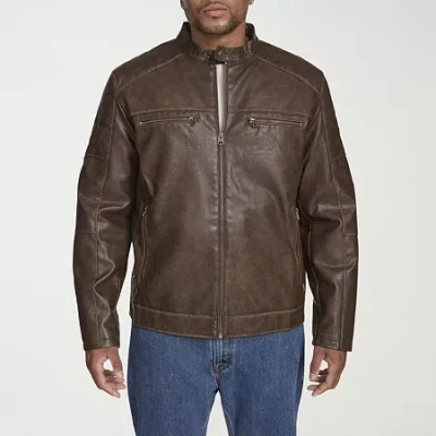 Levi 's Mens Faux Leather Midweight Jacket In Brown