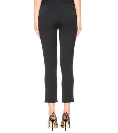 Shop Veronica Beard Metro Cropped Kick Flare Trousers In Llack