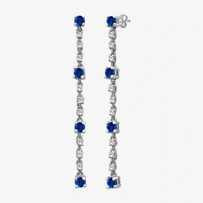 Fine Jewelry Womens Diamond Accent Gemstone 10k Gold Drop Earrings