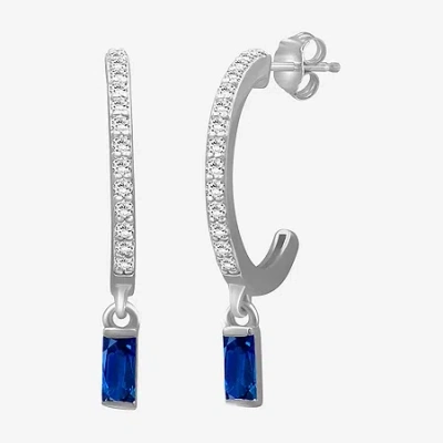 Fine Jewelry Womens Gemstone & 1/4 Ct. T.w. Natural Diamond 10k Gold Drop Earrings