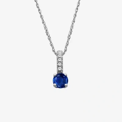 Fine Jewelry Womens Diamond Accent Gemstone 10k Gold 18 Inch Pendant Necklace