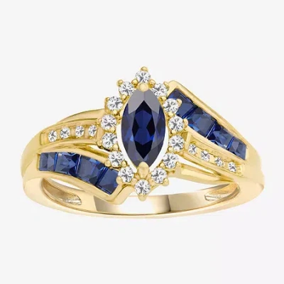 Fine Jewelry Lab-created Gemstone 14k Gold Over Silver Cocktail Ring