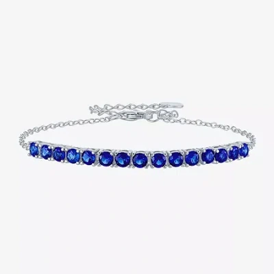 Fine Jewelry Gemstone Sterling Silver Tennis Bracelet