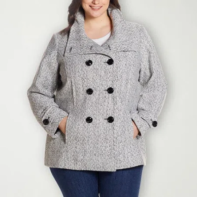 Gallery Womens Plus Heavyweight Peacoat In Gray