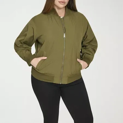 Levi 's Womens Plus Water Resistant Midweight Bomber Jacket In Green