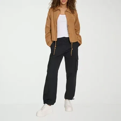 Champion Womens Water Resistant Midweight Cropped Windbreaker In Brown