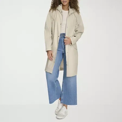 Levi 's Womens Hooded Water Resistant Midweight Raincoat In White