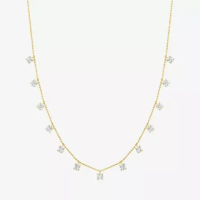 Fine Jewelry Diamond Addiction (g-h,si2-i1) Womens 2 Ct. T.w. Lab Grown White Diamond 10k White Gold 18 Inch Pend In White