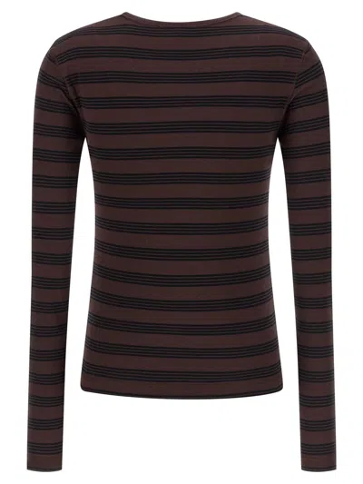 Ganni Striped Sweater T-shirt Multicolor In Multi