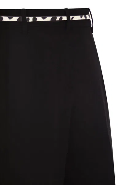 Max Mara Studio Mstcorvino - Flowing Cady Trousers In Black