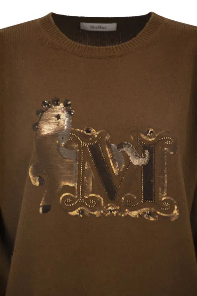 Max Mara Mxmterra - Oversized Wool And Cashmere Jumper In Brown