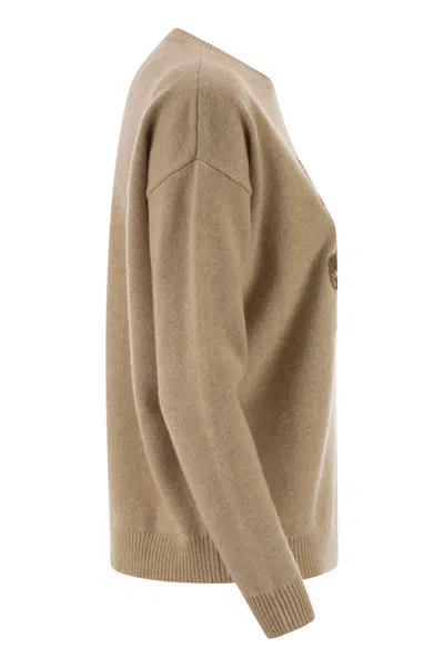 Max Mara Mxmterra - Oversized Wool And Cashmere Jumper In Brown