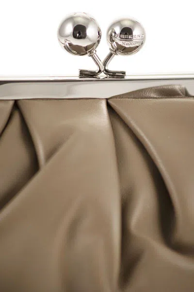 Weekend Max Mara Prati - Leather Pastry Bag In Burgundy