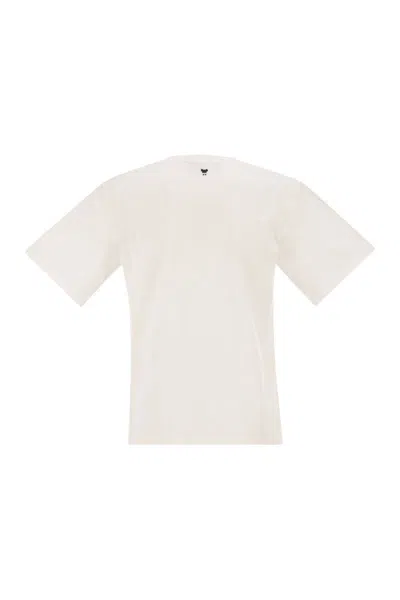 Weekend Max Mara Wkdagile - Jersey T-shirt With Print And Embroidery In White