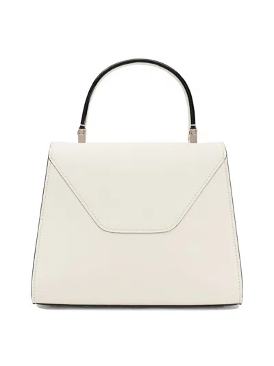 Valextra Mini Iside Leather Top Handle Bag In White
