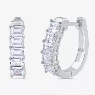 Fine Jewelry (h-i / I1) 2 Ct. T.w. Lab Grown White Diamond 10k Or 14k White Or Yellow Gold 17.5mm Hoop Earrings In White