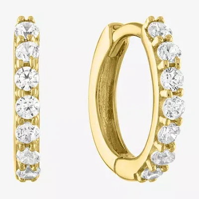 Fine Jewelry (h-i / Si2-i1) Diamond Addiction 1/4 Ct. T.w. Lab Grown White Diamond 13mm Hoop Earrings In Yellow