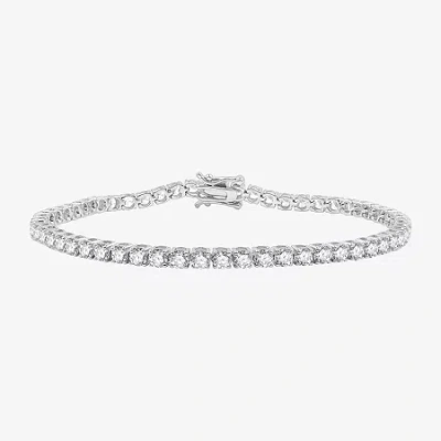 Fine Jewelry (g / Si1-si2) 5 Ct. T.w. Lab Grown White Diamond 10k White Or Yellow Gold 7.5 Inch Tennis Bracelet In White