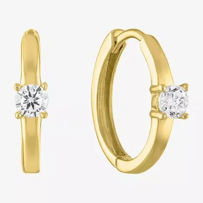 Fine Jewelry Diamond Addiction (g-h / Si2-i1) 1/4 Ct. T.w. Lab Grown White Diamond Gold 13.9mm Hoop Earrings In Yellow