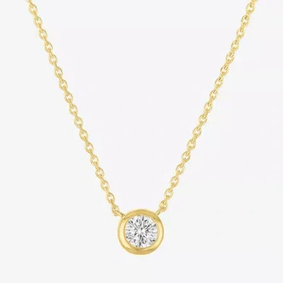 Fine Jewelry Diamond Addiction (g-h / I1-i2) Womens 1/3 Ct. T.w. Lab Grown White Diamond 10k Gold Round 16 Inch P In Yellow