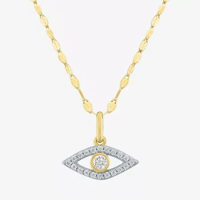 Fine Jewelry Diamond Addiction (g-h / Si2-i1) Womens White Diamond 10k Gold 18 Inch Y Necklace In Transparent