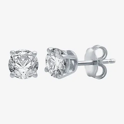 Fine Jewelry Classic Collection 3/4 Ct. T.w. Natural White Diamond 10k Gold 4.5mm Round Stud Earrings In White