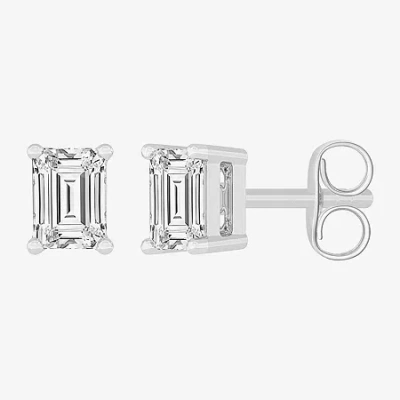 Fine Jewelry (h-i / Si1-si2) 1/2 Ct. T.w. Lab Grown White Diamond 14k Gold 4.2mm Stud Earrings In White