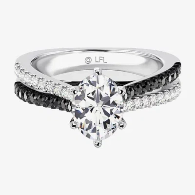 Wonder Fine Jewelry "into The Galaxy" Womens 1 3/4 Ct. T.w. Lab Grown White Diamond 14k White Gold Oval Star Wars Side S In Transparent