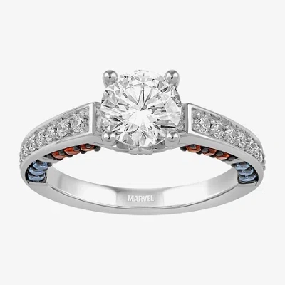 Wonder Fine Jewelry Infinity Star Lab Grown Diamonds Womens 1 3/4 Ct. Lab Grown White Diamond 14k White Gold Captain Ame In Transparent