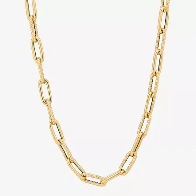 Fine Jewelry Womens 14k Gold 17 Inch Link Necklace In Transparent