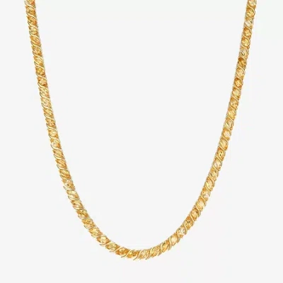 Fine Jewelry Womens Orange Citrine 18k Gold Over Silver Tennis Necklace In Transparent