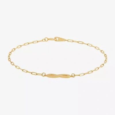 Fine Jewelry Gold Addiction Womens 10k Gold 7.25 Inch Solid Chain Bracelet In Yellow