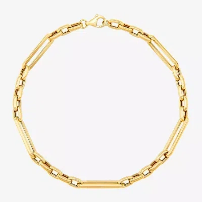 Fine Jewelry Gold Addiction Womens 14k Gold Hollow Figaro Chain Bracelet In Transparent