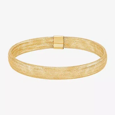 Fine Jewelry Made In Italy Womens 10k Gold Round Bangle Bracelet In Yellow