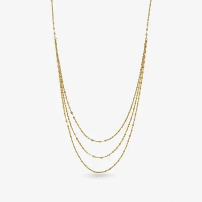 Fine Jewelry Gold Addiction Womens 14k Gold 17 Inch Link Necklace In Transparent