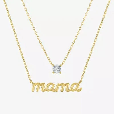 Fine Jewelry Yes Please! (g-h / Si2-i1) Womens Diamond Accent Lab Grown White Diamond Accent 2-pc. Pendant Neckla In Transparent