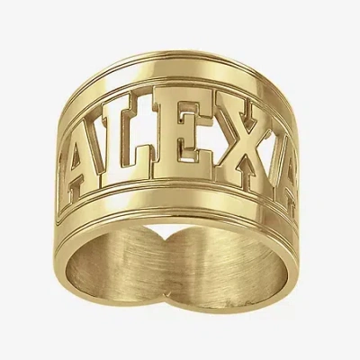 Fine Jewelry Personalized Block Name Ring In Yellow