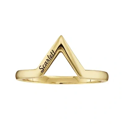 Fine Jewelry Personalized V-shaped Ring In Yellow