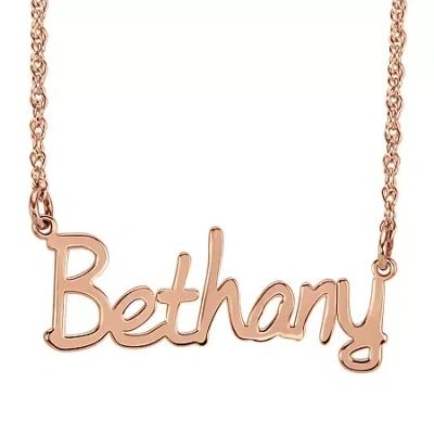 Fine Jewelry Personalized 30mm Name Necklace In Pink