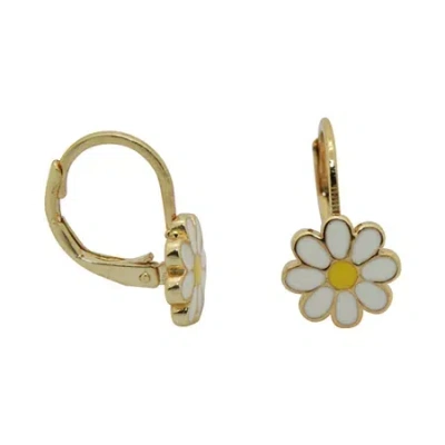 Fine Jewelry 10k Gold Over Brass 5mm Flower Stud Earrings In Gold